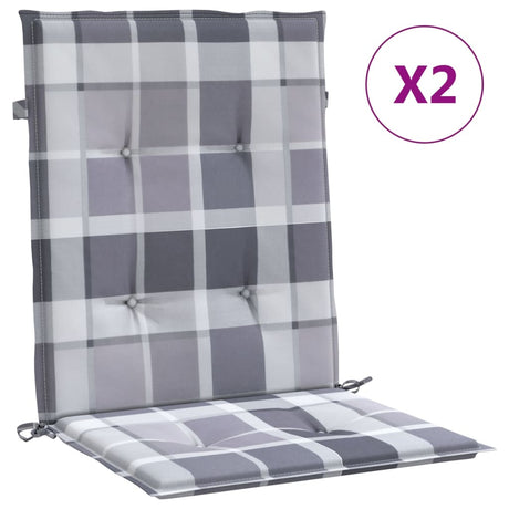 Coussins de chaise de jardin vidaxl 2 pcs 100x50x3 cm oxford tissu diamant motif gris