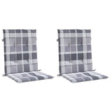 Coussins de chaise de jardin vidaxl 2 pcs 100x50x3 cm oxford tissu diamant motif gris