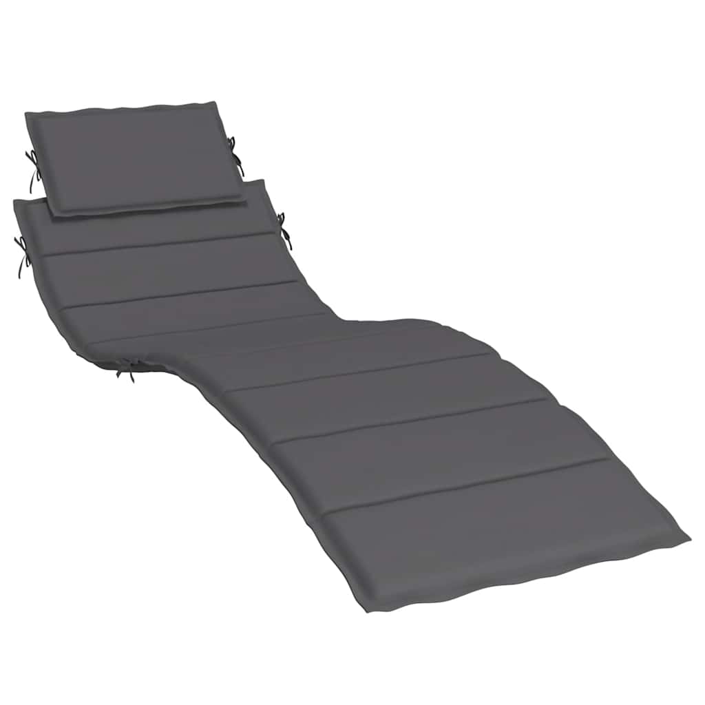 Vidaxl Lounger Cushion 186x58x4 cm Oxford Fabric Anthracite -Colored