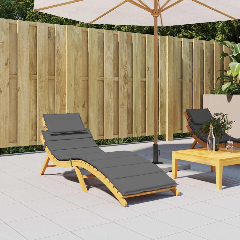 Vidaxl Lounger Cushion 186x58x4 cm Oxford Fabric Anthracite -Colored