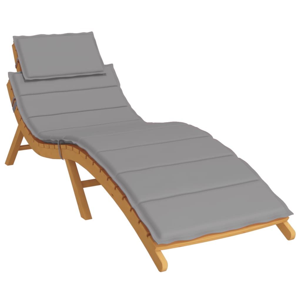 Vidaxl Lounger Cushion 186x58x3 cm Oxford Fabric Gray