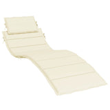 Vidaxl Lounger Cushion 186x58x4 cm Oxford Fabric Crème -Colored