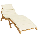 Vidaxl Lounger Cushion 186x58x3 cm Oxford Fabric Crème -Colored