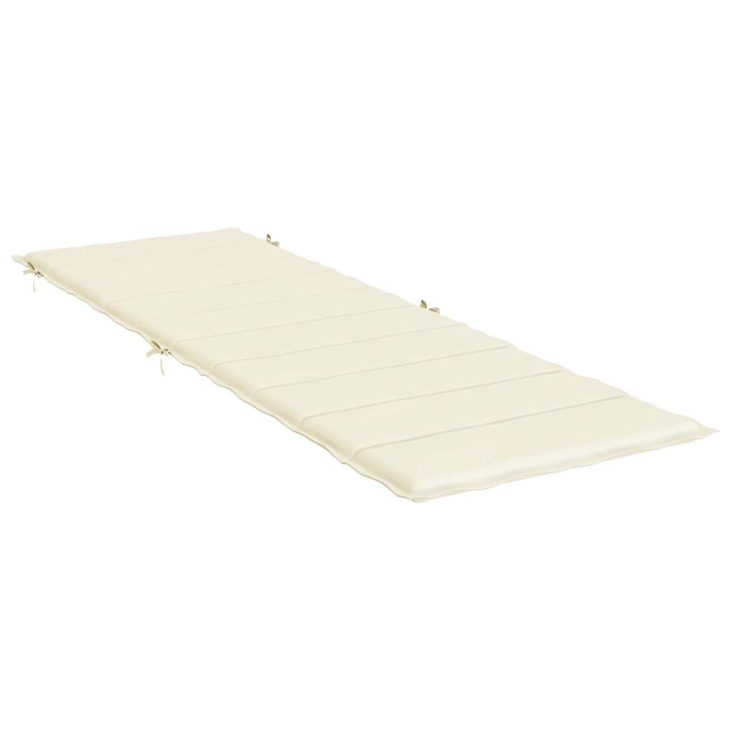 Vidaxl Lounger Cushion 186x58x3 cm Oxford Fabric Crème -Colored