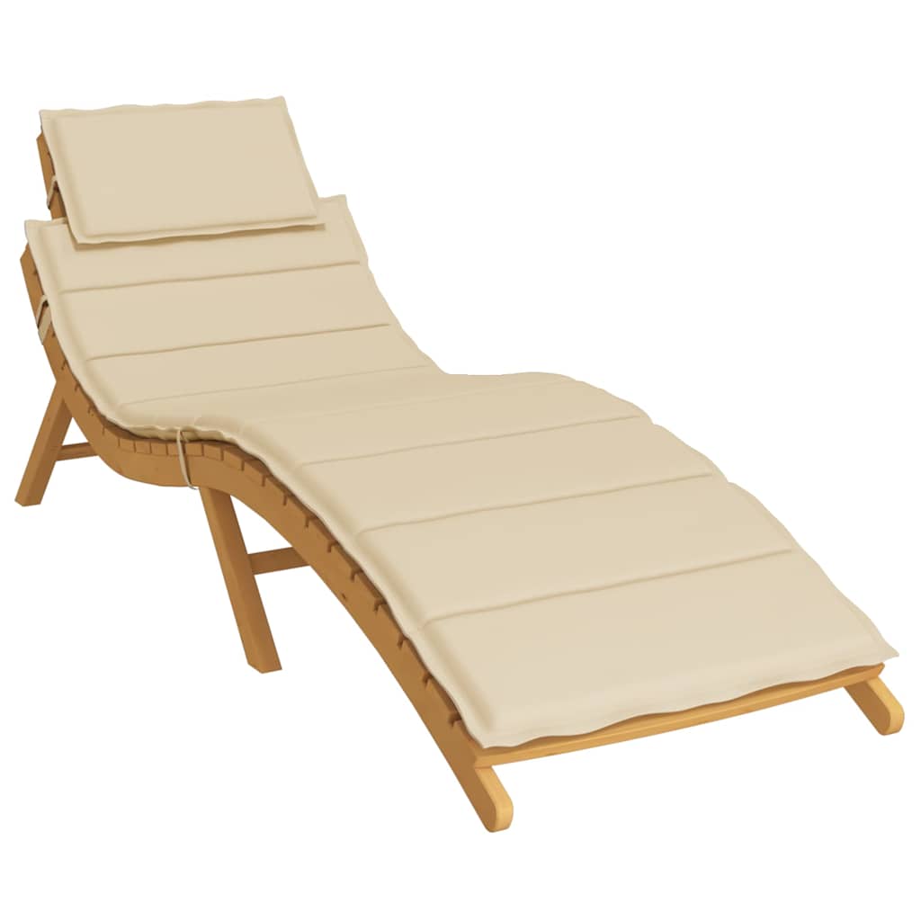 Vidaxl Lounger Cushion 186x58x4 cm Oxford Fabric Beige