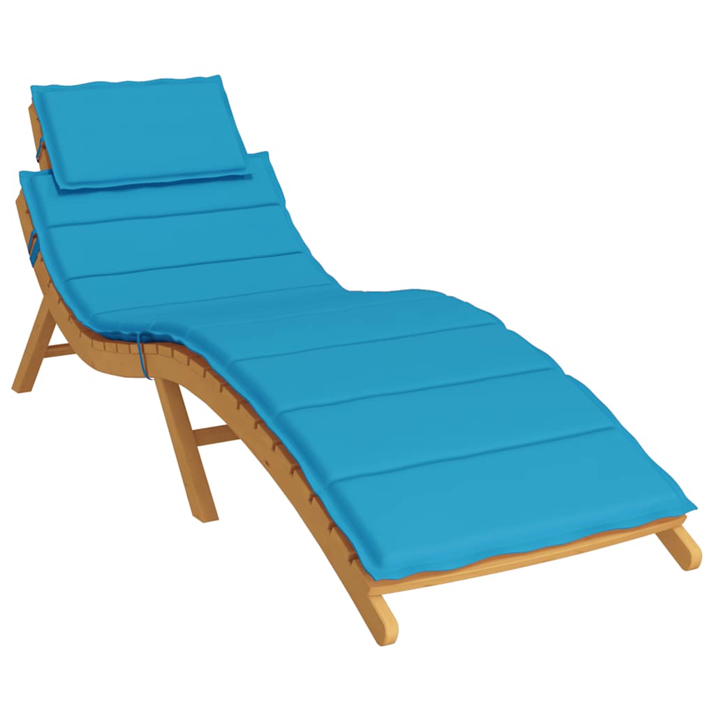 Vidaxl Lounger Cushion 186x58x4 cm Oxford tissu bleu