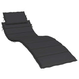 Vidaxl Lounger Cushion 186x58x4 cm Oxford tissu noir