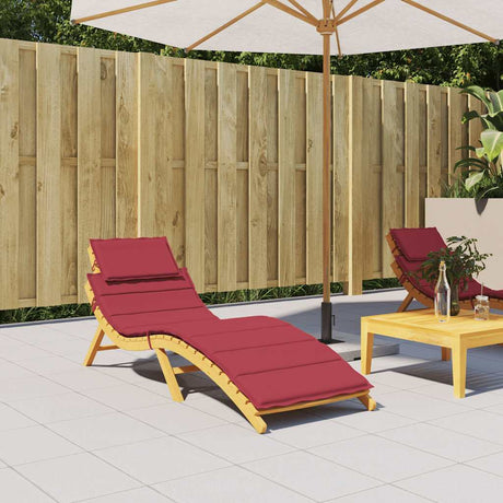 Vidaxl Lounger Cushion 186x58x4 cm Oxford tissu vin rouge