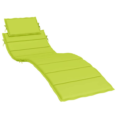 Vidaxl Lounger Cushion 186x58x4 cm Oxford tissu vert transparent