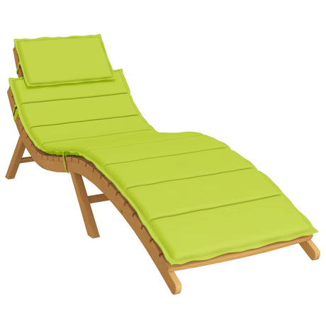 Vidaxl Lounger Cushion 186x58x4 cm Oxford tissu vert transparent