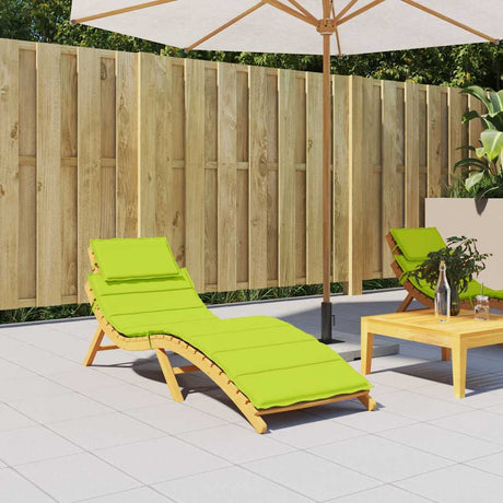 Vidaxl Lounger Cushion 186x58x4 cm Oxford tissu vert transparent