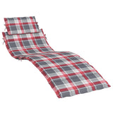 VidaXL lounger cushion 186x58x3 cm Oxford fabric diamond pattern red