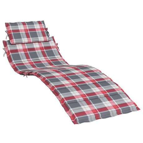 Vidaxl coussin lounger 186x58x4 cm oxford tissu diamant motif rouge
