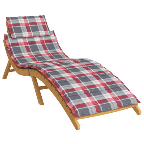 Vidaxl coussin lounger 186x58x4 cm oxford tissu diamant motif rouge