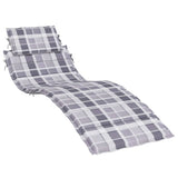 Vidaxl Lounger Cushion 186x58x4 cm Oxford tissu diamant motif gris