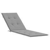 Vidaxl Cuscino della sedia da patio (75+105) x50x4 cm grigio