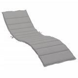 Vidaxl Lounger Cushion 200x50x3 cm Oxford tissu gris