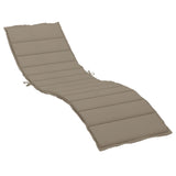 Vidaxl Lounger Cushion 200x50x3 cm oxford tissu taupe