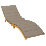 Vidaxl Lounger Cushion 200x50x3 cm oxford tissu taupe