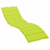 Vidaxl Lounger Cushion 200x50x3 cm Oxford tissu vert transparent