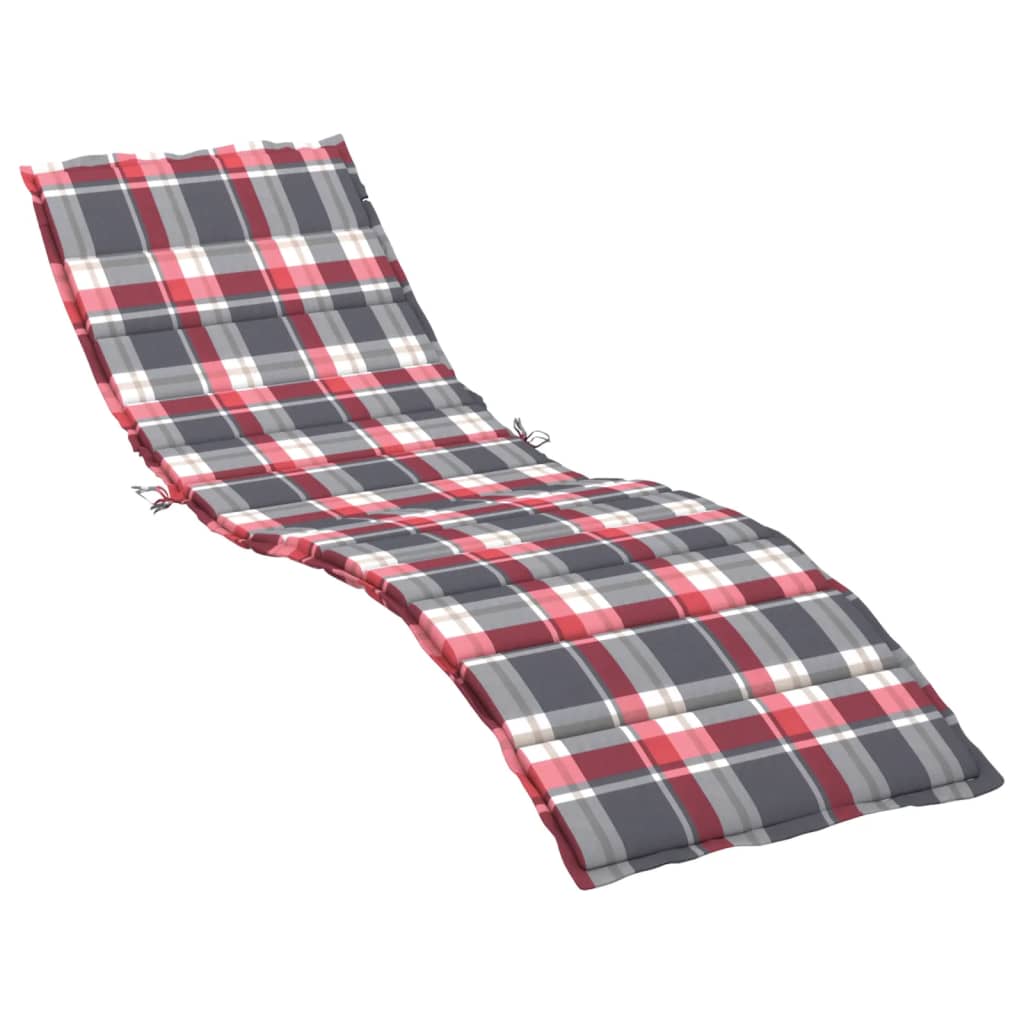 Vidaxl Lounger Cushion 200x50x3 cm Oxford tissu diamant motif rouge