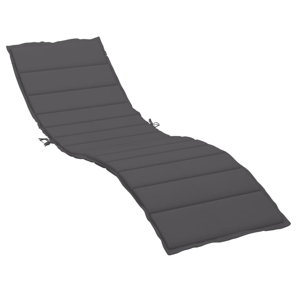 Vidaxl Lounger Cushion 200x60x3 cm Oxford Fabric Anthracite -Colored