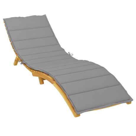 Vidaxl Lounger Cushion 200x60x3 cm Oxford tissu gris