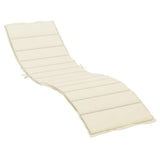 Vidaxl Lounger Cushion 200x60x3 cm Oxford Fabric Cream -Colored