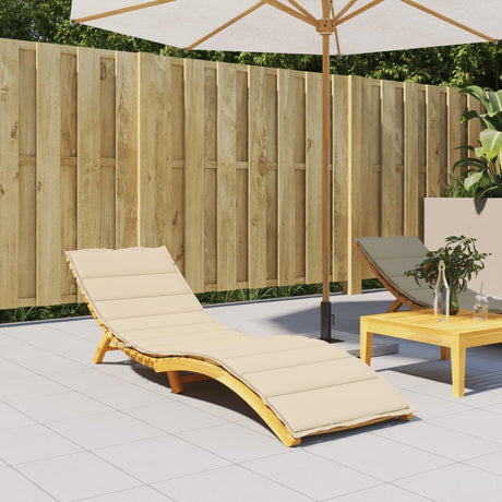 Vidaxl Lounger Cushion 200x60x3 cm oxford tissu beige