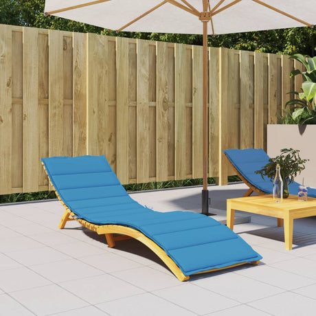 Vidaxl Lounger Cushion 200x60x3 cm oxford tissu bleu