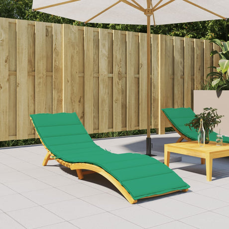 Vidaxl Lounger Cushion 200x60x3 cm Oxford tissu vert