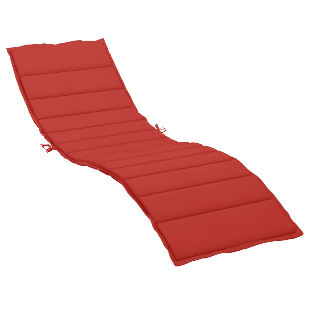 Vidaxl Lounger Cushion 200x60x3 cm oxford tissu rouge