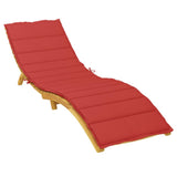 Vidaxl Lounger Cushion 200x60x3 cm oxford tissu rouge