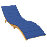 Vidaxl Lounger Cushion 200x60x3 cm Oxford tissu Royal Blue