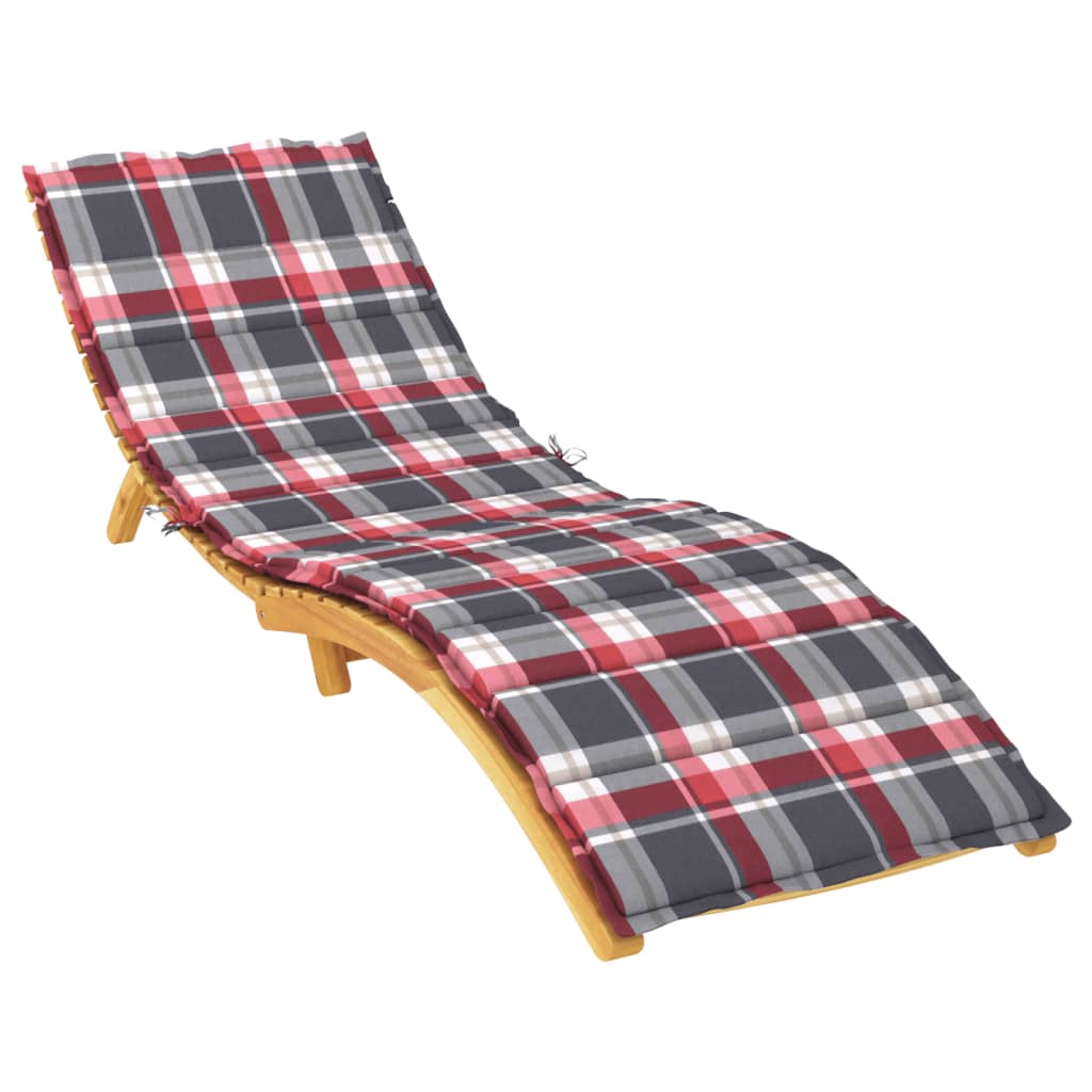 Vidaxl Lounger Cushion 200x60x3 cm Oxford tissu diamant motif rouge