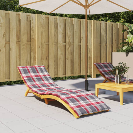 Vidaxl Lounger Cushion 200x60x3 cm Oxford tissu diamant motif rouge
