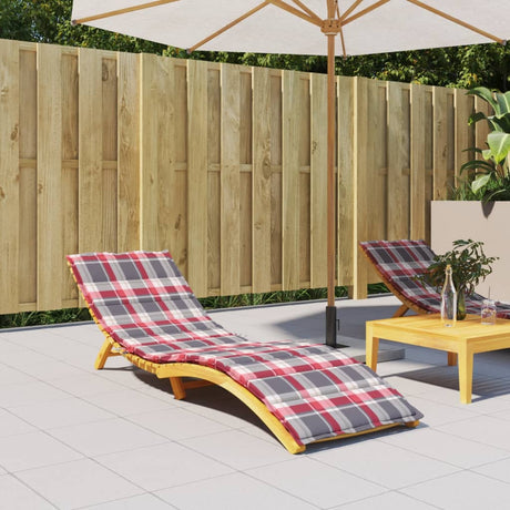 Vidaxl Lounger Cushion 200x70x3 cm oxford tissu diamant motif rouge