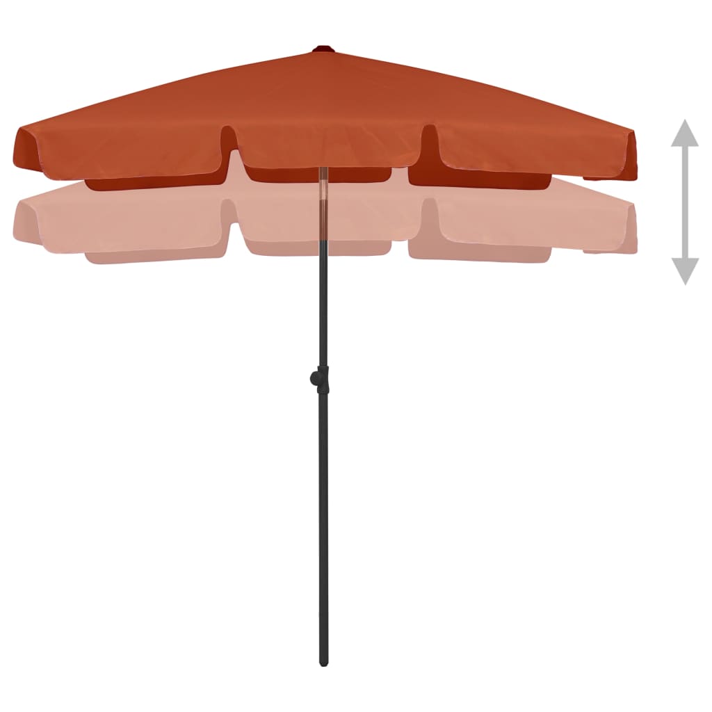 VidaXL Strandparasol 180x120 cm terracottakleurig