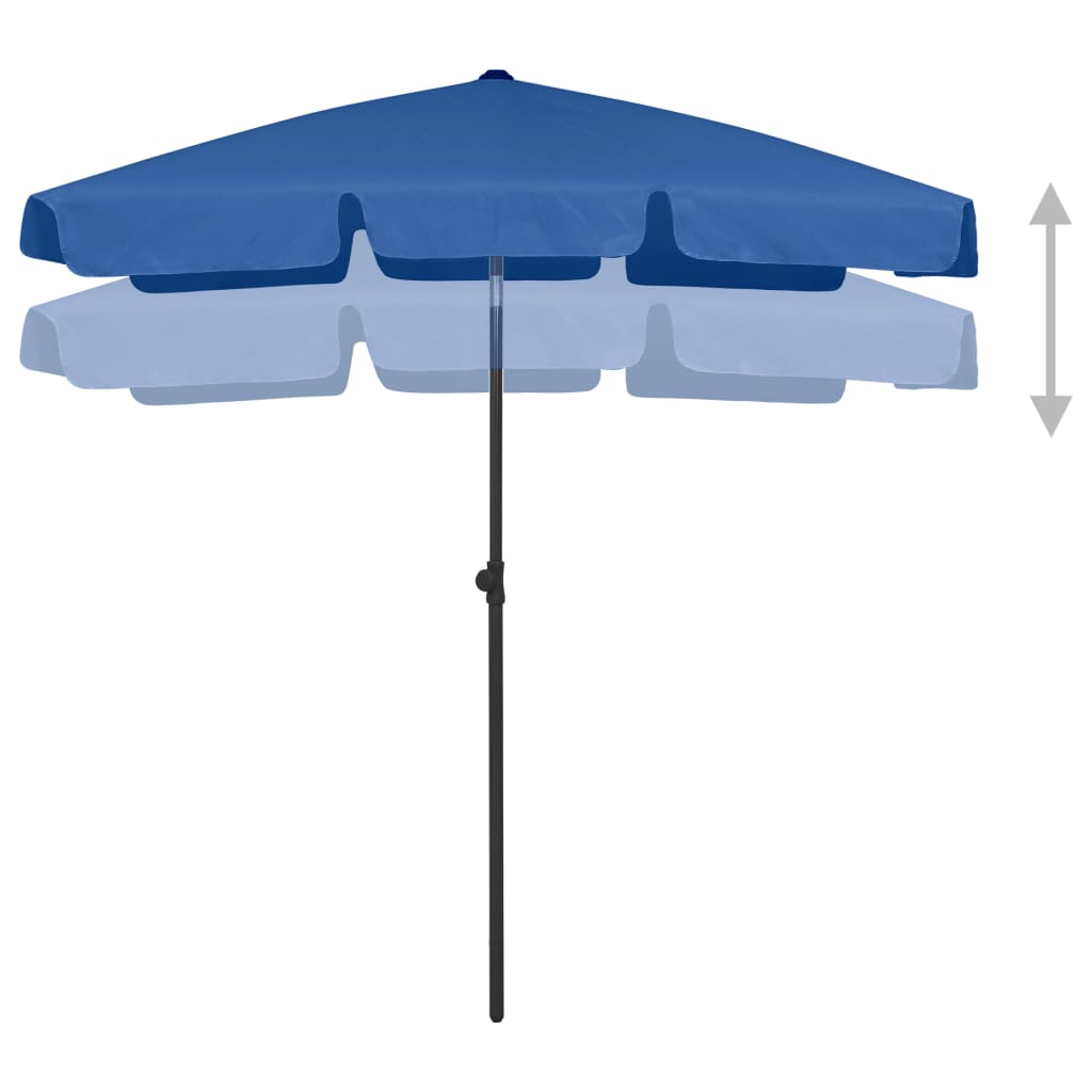 Vidaxl StrandParasol 180x120 cm Azure Bleu