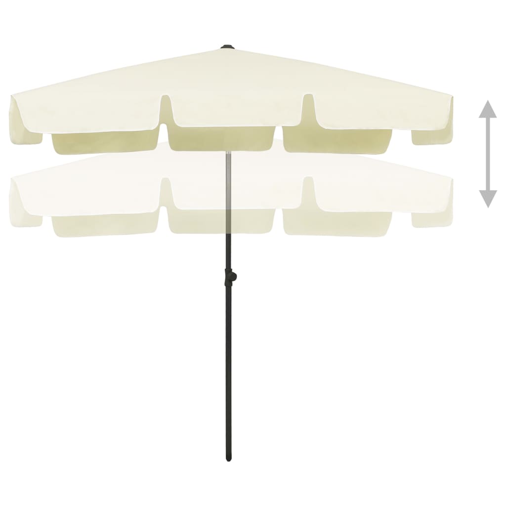 Vidaxl StrandParasol 200x125 cm Sandy Yellow