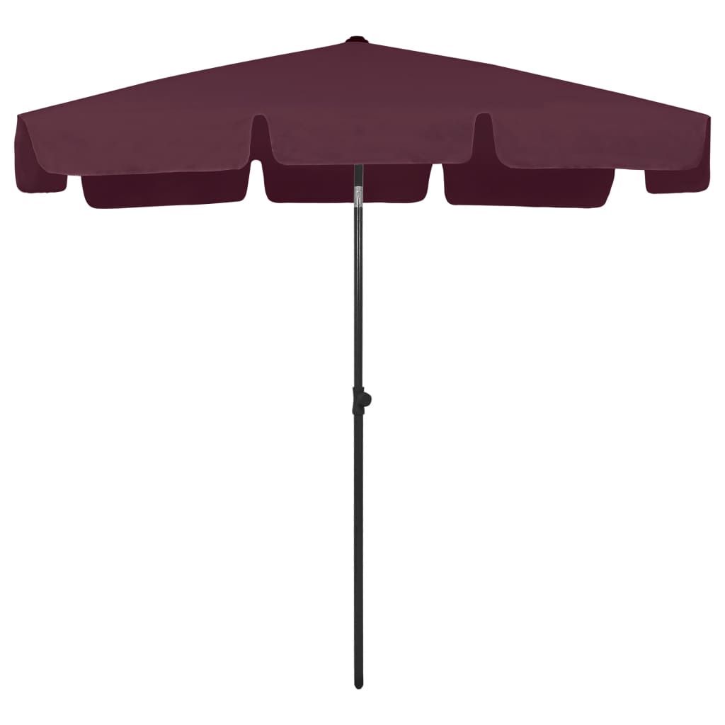 Vidaxl StrandParasol 200x125 cm Bordeaux rouge