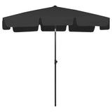 Vidaxl Strandparasol 200x125 cm nero