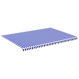 Tissu de remplacement de Vidaxl pour Luifel 5x3,5 m bleu et blanc