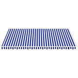 Tissu de remplacement de Vidaxl pour Luifel 5x3,5 m bleu et blanc