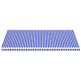 Tissu de remplacement de Vidaxl pour Luifel 6x3,5 m bleu et blanc