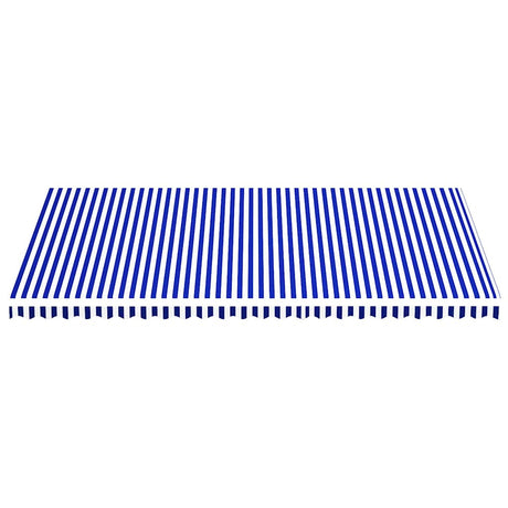 Tissu de remplacement de Vidaxl pour Luifel 6x3,5 m bleu et blanc