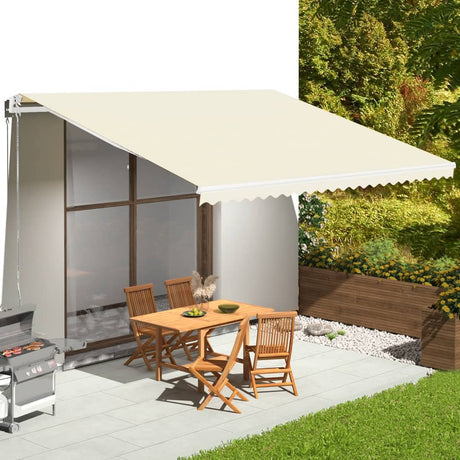 Tissu de remplacement de Vidaxl pour Luifel 5x3,5 M crème -colored