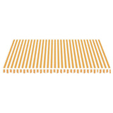 Tissu de remplacement de Vidaxl pour Luifel 4,5x3,5 m jaune et blanc