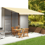Vidaxx toile de remplacement pour auvent 5x3,5 m jaune et blanc