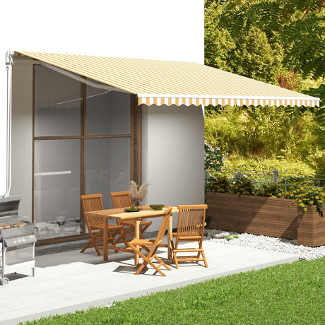 Vidaxx toile de remplacement pour auvent 5x3,5 m jaune et blanc